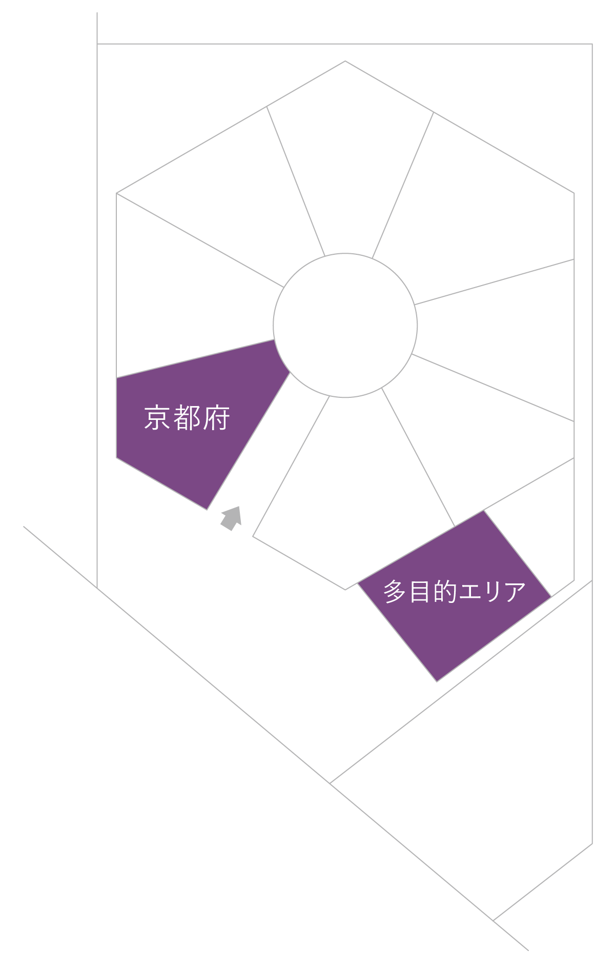 関西パビリオン京都ブース位置案内図